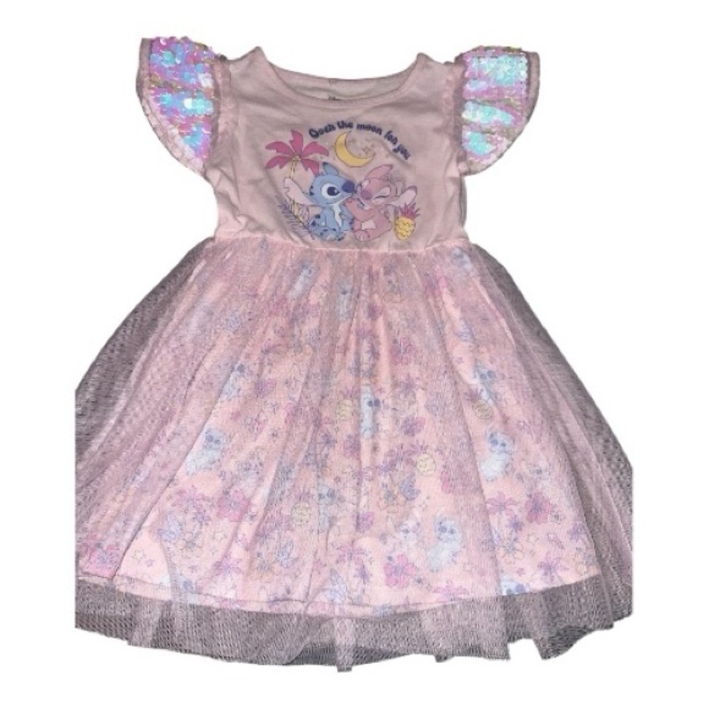 Pink Stitch & Angel Graphic Tulle Dress